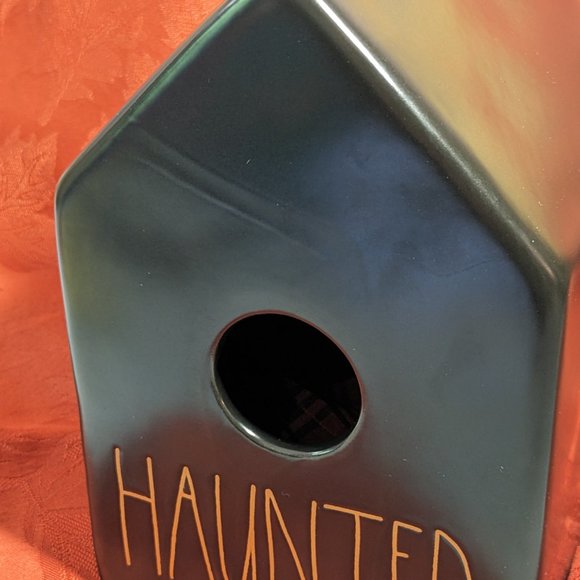Great addition to your collection. Large black matte "Haunted" birdhouse. - Picture 5 of 6